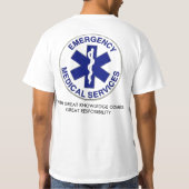 T-shirt Fierté SME de services médicaux de secours (Dos)