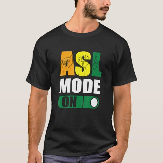 T-shirt Fierté Sourde Mode ASL Sur Fier Langue Signale Mai (Devant)
