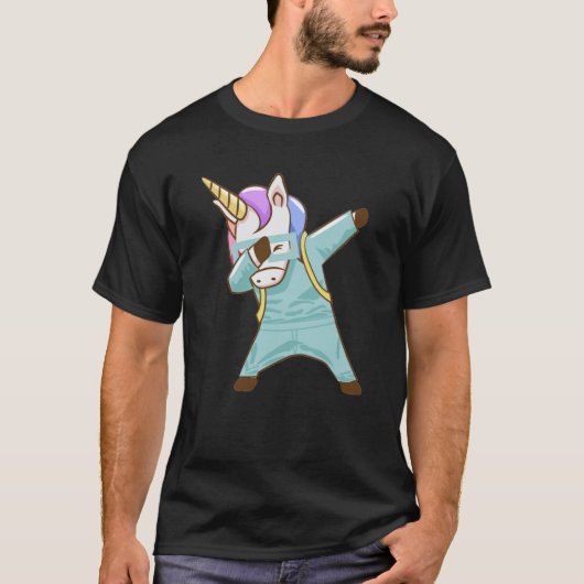 T-shirt Fierté tamponnante de la licorne LGBT (Devant)