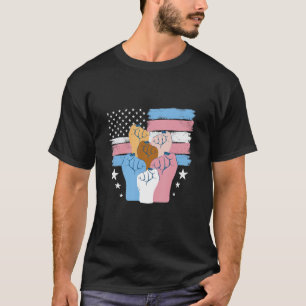 T-shirt Fierté Trans USA Drapeau LGBTQ Transgenre Pride