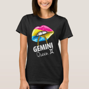 T-shirt Fierté transexuelle Gemini Queen Lips Drapeau Mai 