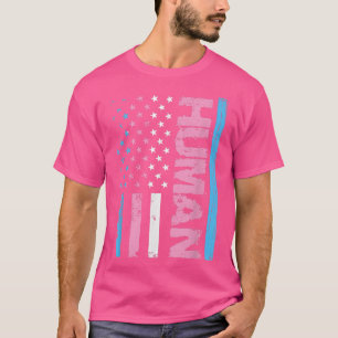 T-shirt Fierté transgenre humaine Drapeau transgenre Fier