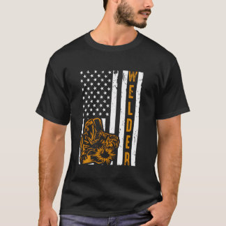 T-shirt Fierté Usa Drapeau Hommes Papa Père Soudage