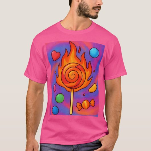 T-shirt Fiery Lollipop (Devant)