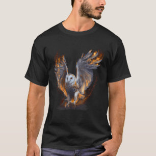 T-shirt Fiery Snowy Owl Tee - shirts graphiques pour homme