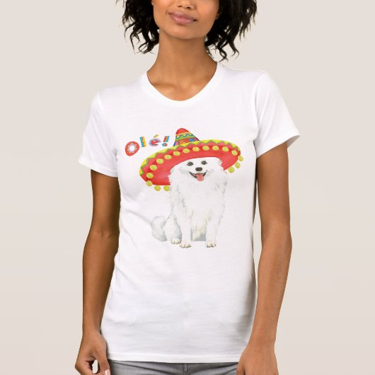 T-shirt Fiesta American Eskimo Chien (Devant)