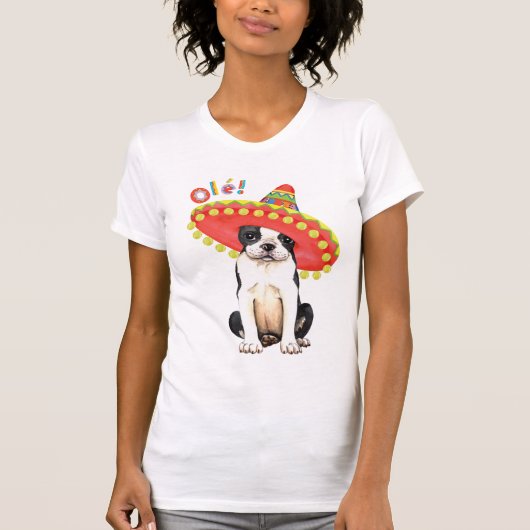 T-shirt Fiesta Boston Terrier (Devant)