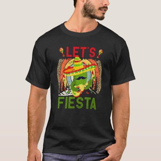 T-shirt Fiesta Cactus Sombrero Casquette Cinco De Mayo (Devant)