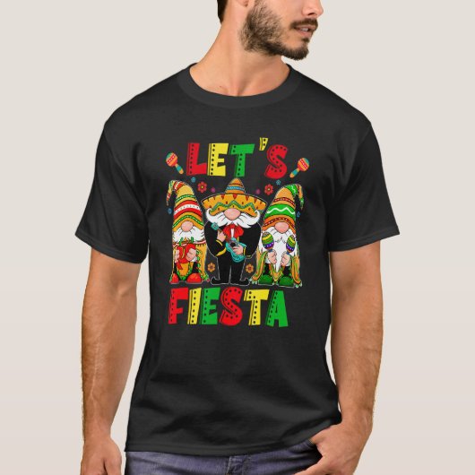 T-shirt Fiesta Cinco De Mayo Gnomes Latin Mexique Pa (Devant)