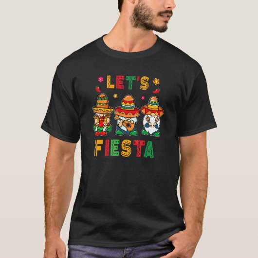 T-shirt Fiesta Cinco De Mayo Gnomes Parti Mexicain Po (Devant)