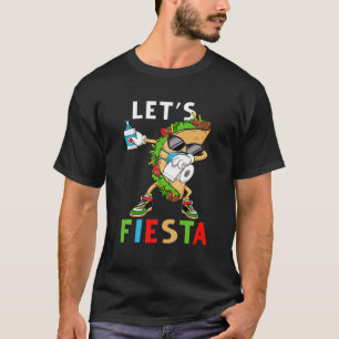 T-shirt Fiesta Dabbing Taco Face Mask Cinco De Mayo