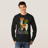 T-shirt Fiesta Llama Cinco De Mayo Cactus Sombrero M (Devant entier)