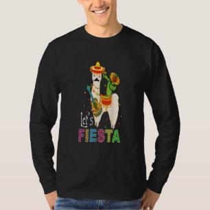 T-shirt Fiesta Llama Cinco De Mayo Cactus Sombrero M