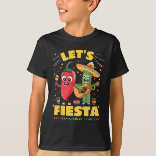 T-shirt Fiesta Mexico Fiesta Taco Guitar Cactus Cinc