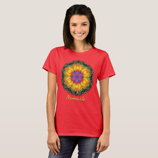 T-shirt Fiesta Namaste Kaleidoscope (Devant entier)