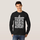 T-shirt Fiesta Siesta Tequila Répéter Cinco De Mayo (Devant entier)