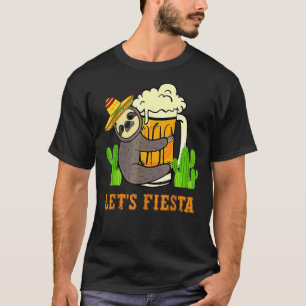 T-shirt Fiesta Sloth Bière Boire Cinco De Mayo Mex