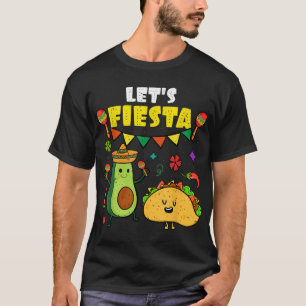 T-shirt Fiesta Tacos Parti Mexicain Lets Fiesta Cinco