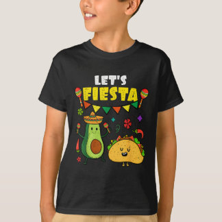 T-shirt Fiesta Tacos Parti Mexicain Lets Fiesta Cinco