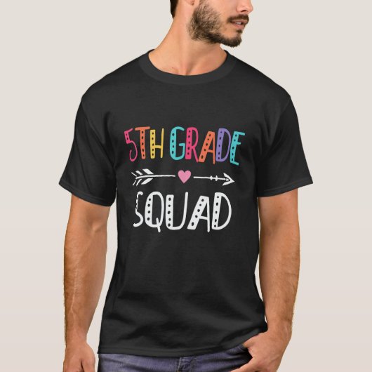 T-shirt Fifth Grade Teacher  Cute Arrow 5th Grade Squad Te (Devant)