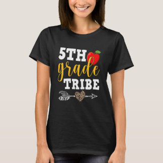T-shirt Fifth Grade Tribe Leopard Back To School Teacher S