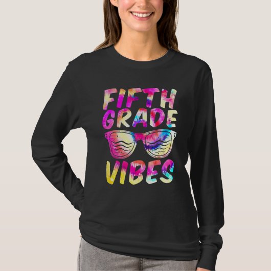 T-shirt Fifth Grade Vibes First Day Of 5th Grade Kids Back (Devant)