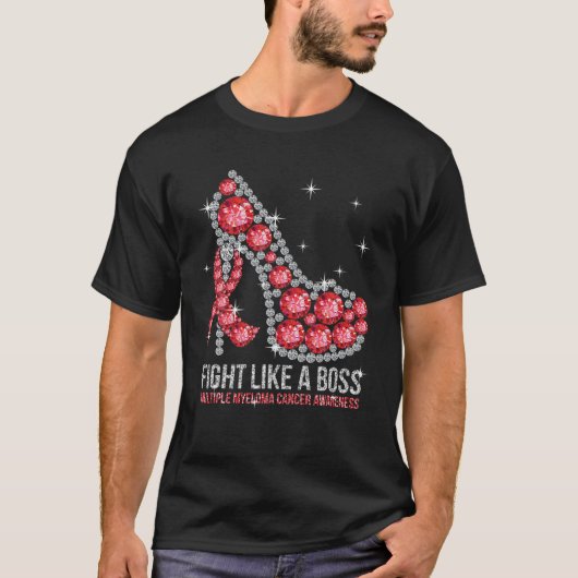 T-shirt Fight Blood Cancer Like A Boss Multiple Myeloma Ca (Devant)