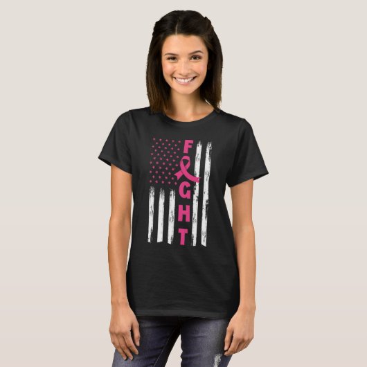 T-shirt Fight Breast Cancer American (Devant entier)