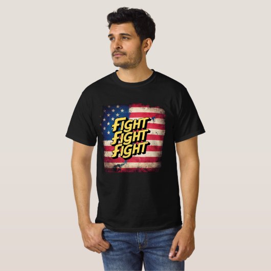 T-shirt Fight Fight Fight - élection Donal Trump (Devant entier)