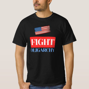 T-shirt Fight Oligarchy - drapeau Vintage américain