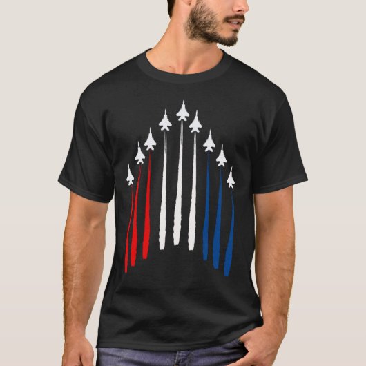 T-shirt Fighter Jet USA Flag Airplane F 18 4th Of July (Devant)