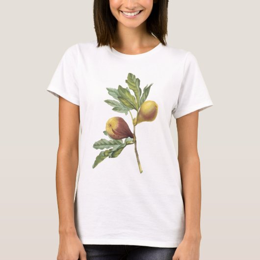 T-shirt figue (violacea de Ficus) par Redouté (Devant)