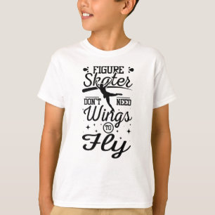 T-shirt Figure Ailes De Patinage À Voler