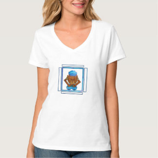 T-shirt Figure avec les doigts dans le nez.