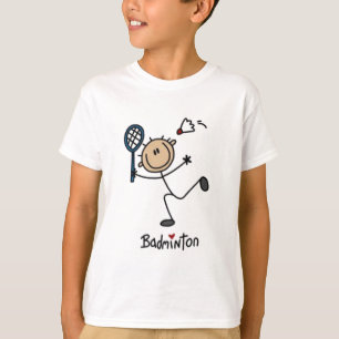 T-shirt Figure de bâton de badminton