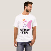 T-shirt Figure de bâton dynamique (Devant entier)