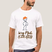 T-shirt Figure de bâton ironique avec Casquette (Devant)