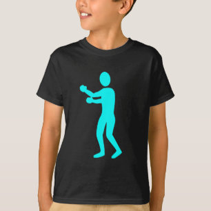 T-shirt Figure de boîte - Cyan