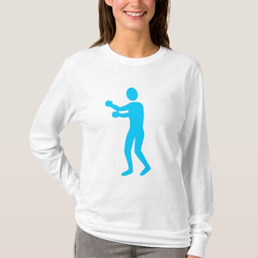 T-shirt Figure de boxe - bleu ciel (Devant)