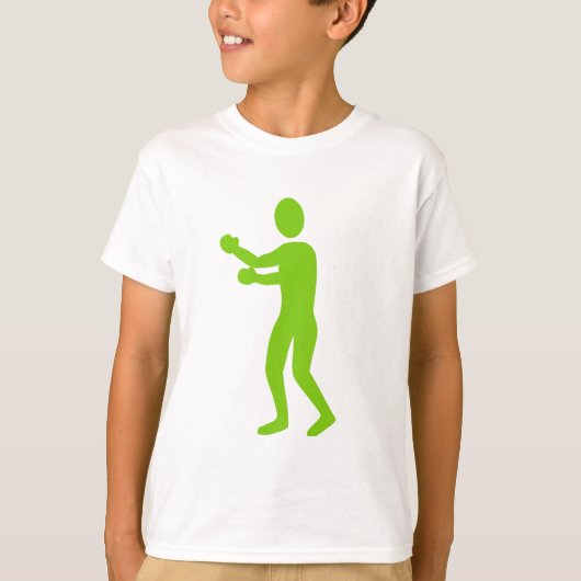 T-shirt Figure de boxe - Martian Green (Devant)