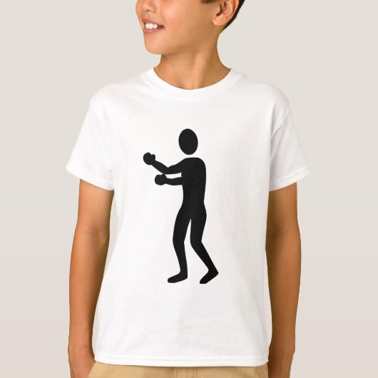 T-shirt Figure de boxe - Noir (Devant)