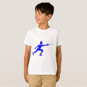 T-shirt Figure de clôture bleue (Devant entier)