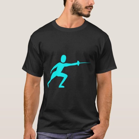 T-shirt Figure de clôture - Cyan (Devant)