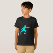 T-shirt Figure de clôture - Cyan (Devant entier)
