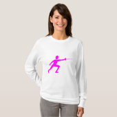 T-shirt Figure de clôture - Magenta (Devant entier)