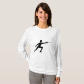 T-shirt Figure de clôture noire (Devant entier)