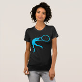 T-shirt Figure de gymnastique rythmique - bleu ciel (Devant entier)