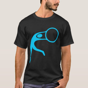 T-shirt Figure de gymnastique rythmique - bleu ciel