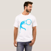 T-shirt Figure de gymnastique rythmique - bleu ciel (Devant entier)