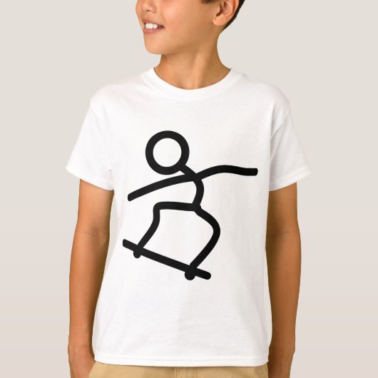 T-shirt Figure de l'étiquette de planche à roulettes (Devant)